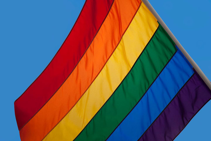 The Pride flag.