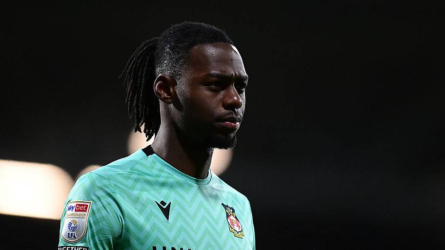 Wrexham goalkeeper Arthur Okonkwo.