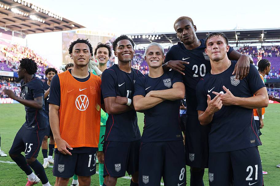 group photo of several of the debutants from saturday’s match