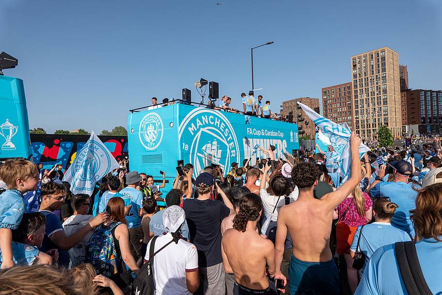 Manchester City trophy parade.