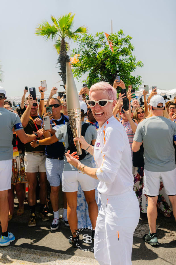 Megan Rapinoe as part of the Gold Meets Golden: Cannes Sport Beach Celebration
