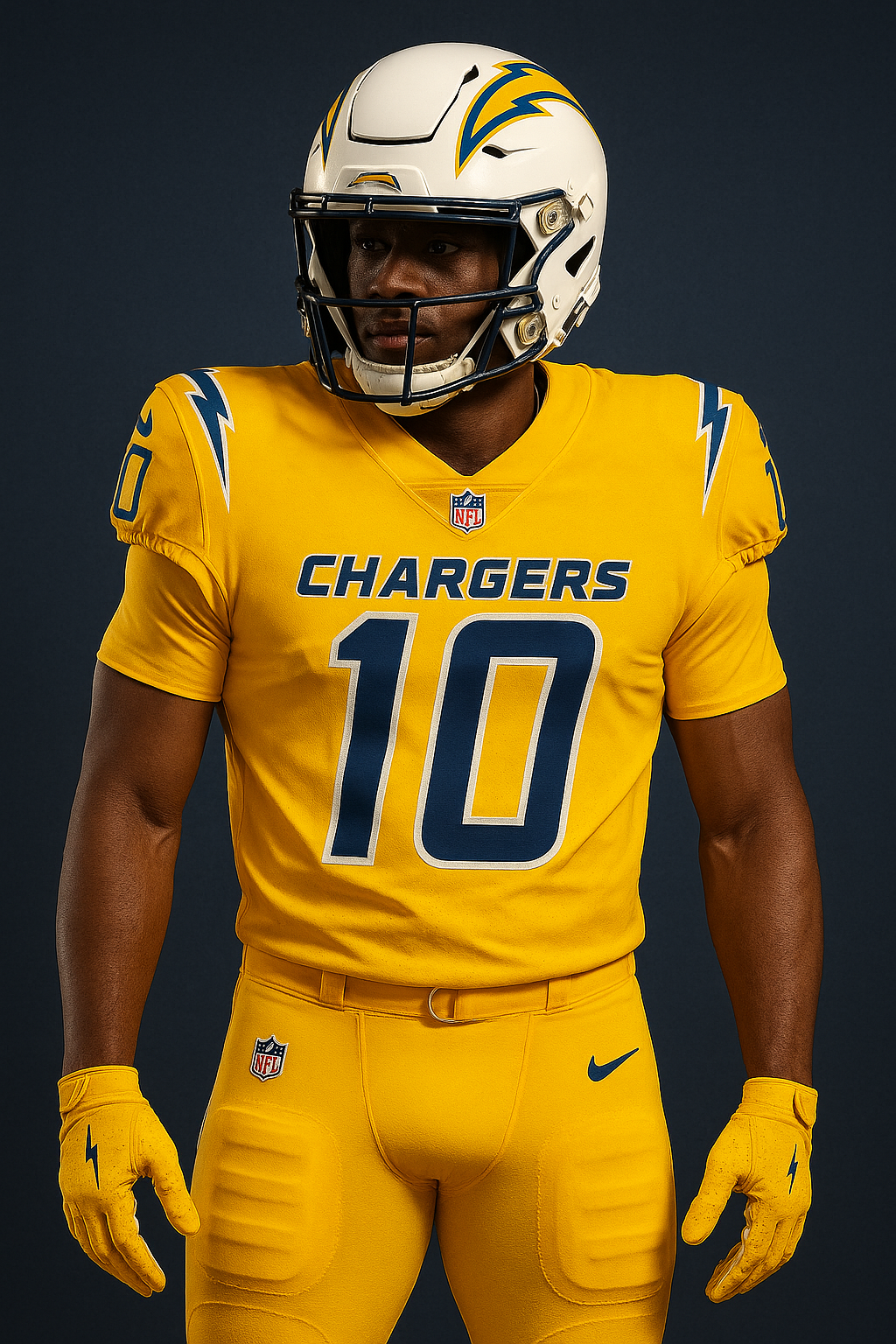Chargers alternate uniform design by ChatGPT | ChatGPT
