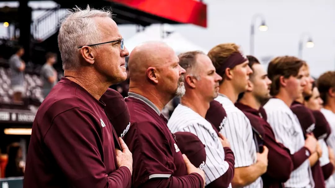 Mississippi State Head Coach Brian O'Connor during the game between the Alcorn State Braves and the Mississippi State Bulldogs at Dudy Noble Field at Polk-Dement Stadium in Starkville, MS.