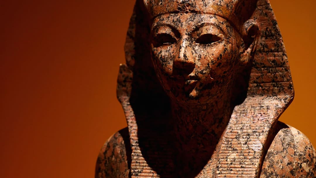 A piece found in the grave goods of Hatshepsut displayed at National Museum of Antiquities in The Netherlands.