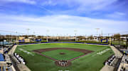 Notre Dame and Western Michigan stand for the national anthem Tuesday, March 19, 2024, at Frank Eck Stadium.