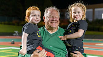 Ken Potter of Jesuit sits alone atop the Oregon high school football coaching wins list. (Photo by Ken Waz)