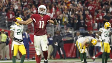 2015: Larry Fitzgerald's game-winning touchdown in overtime capped a wild finish in a 26-20 win for the Cardinals over the Packers. The Packers forced overtime when Aaron Rodgers completed a fourth-and-20 pass for 60 yards to Jeff Janis, and then a 41-yard Hail Mary to Janis with five seconds remaining for the tying touchdown.