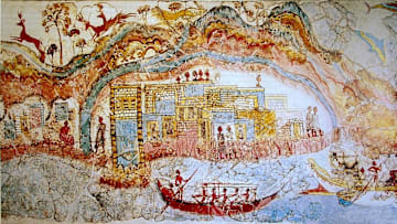 A fresco originally from Akrotiri.