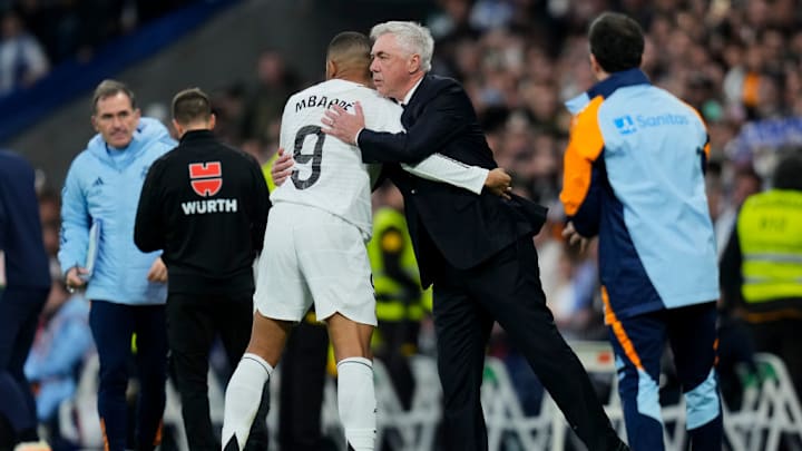 Kylian Mbappe, Carlos Ancelotti head coach