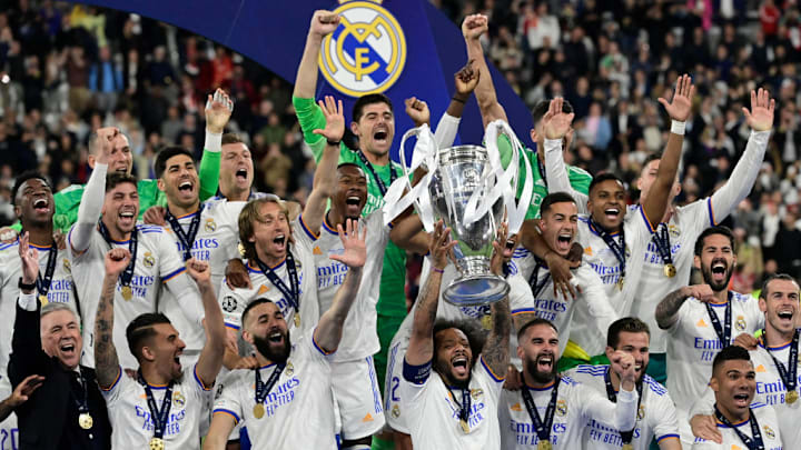 TOPSHOT-FBL-EUR-C1-LIVERPOOL-REAL MADRID-TROPHY