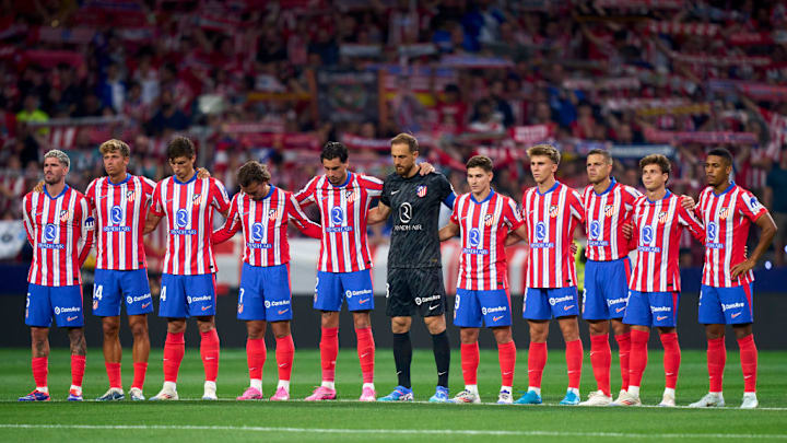 Samuel Lino, Rodrigo Riquelme, Antoine Griezmann, Marcos Llorente, José María Giménez, Robin Le Normand, Julián Alvarez, Jan Oblak, Rodrigo de Paul, César Azpilicueta, Pablo Barrios