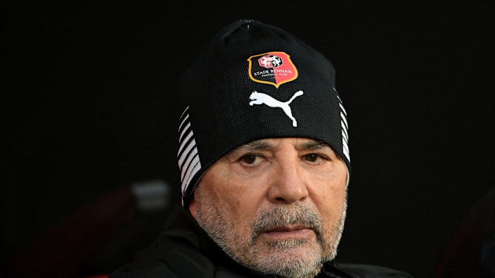Jorge Sampaoli entraîneur du Stade Rennais face à l'AS Saint-Etienne.