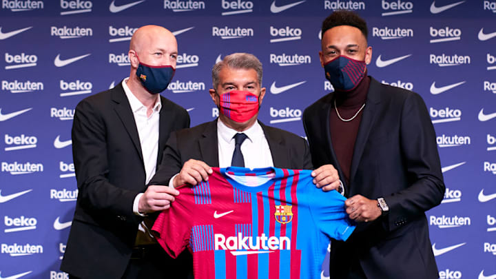 Pierre-Emerick Aubameyang, Jordi Cruyff, Joan Laporta