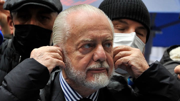 Aurelio De Laurentiis president of Napoli, during the visit...