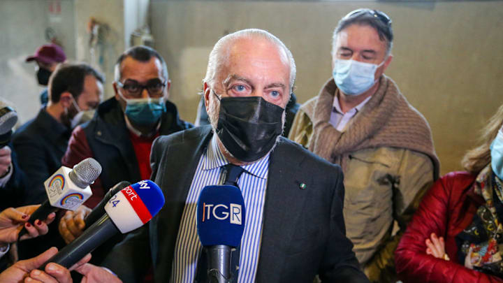 The president of the Napoli football team, Aurelio De...