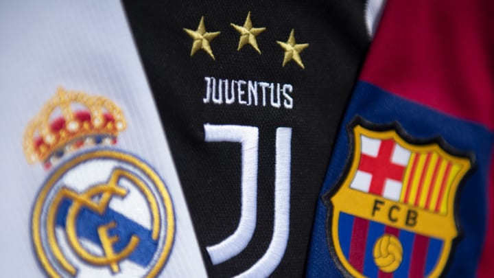 The Real Madrid, Juventus and Barcelona Club Badges