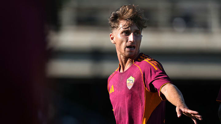 Tommaso Baldanzi of AS Roma during the friendly football...