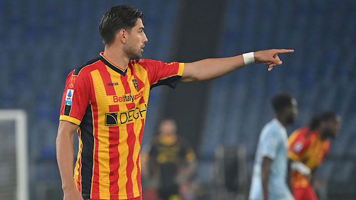 Santiago Pierotti of Lecce seen during the Serie A match...