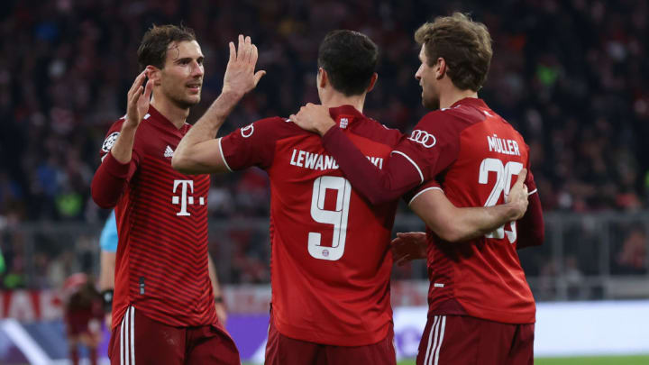 Robert Lewandowski, Thomas Mueller, Leon Goretzka