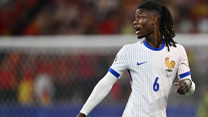 Eduardo Camavinga, meio-campista da seleção francesa e do Real Madrid em 2024