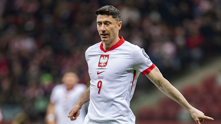Robert Lewandowski of Poland seen during the European...