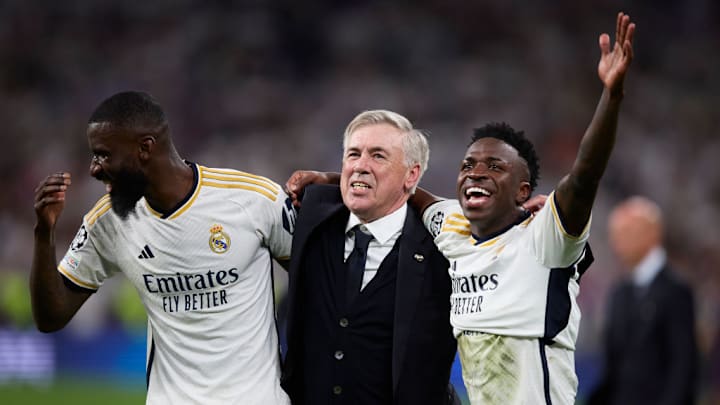 Vinicius Junior, Antonio Rudiger, Carlo Ancelotti