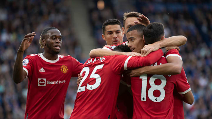 Mason Greenwood, Aaron Wan-Bissaka, Cristiano Ronaldo - Soccer Player, Jadon Sancho, Bruno Fernandes - Soccer Player - Born 1994 Mason Greenwood, Aaron Wan-Bissaka, Cristiano Ronaldo - Soccer Player, Jadon Sancho, Bruno Fernandes - Soccer Player - Born 1994
