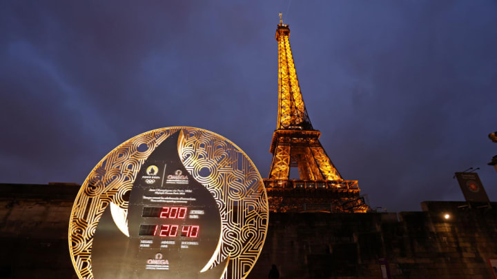Omega Countdown Clock Displays The Time Until The Paris Olympic Games Opening Ceremony