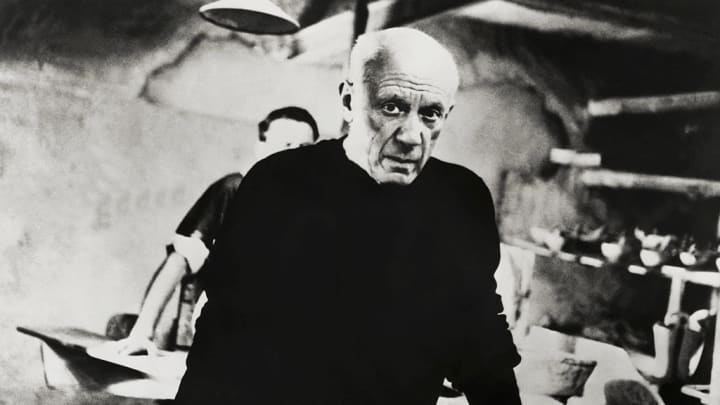 Pablo Picasso in His Studio