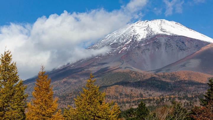 El monte Fuji mide 3776 metros de altura.
