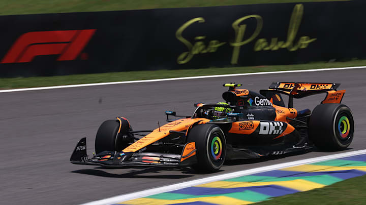 Lando Norris largará primero en Interlagos. 