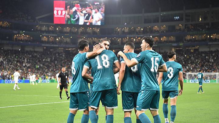Imagen del juego de repechaje entre Irak y Bolivia.