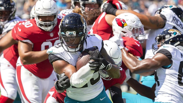 Jacksonville Jaguars RB James Robinson's fantasy outlook is on the rise following a strong performance in Week 1. Jacksonville Jaguars RB James Robinson's fantasy outlook is on the rise following a strong performance in Week 1.