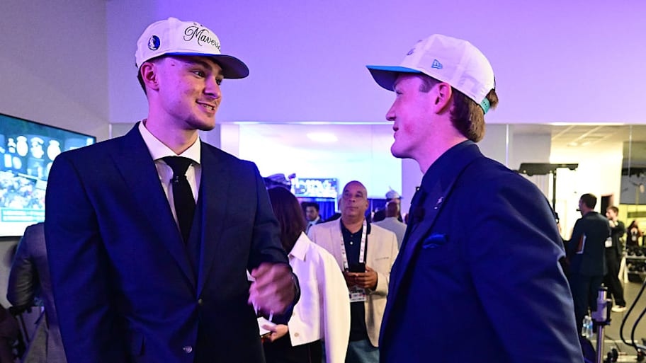 Flagg went to the Mavericks with the No. 1 pick of the 2025 draft, while Knueppel went to the Hornets with the No. 4 pick. | Mike Lawrence/NBAE via Getty Images