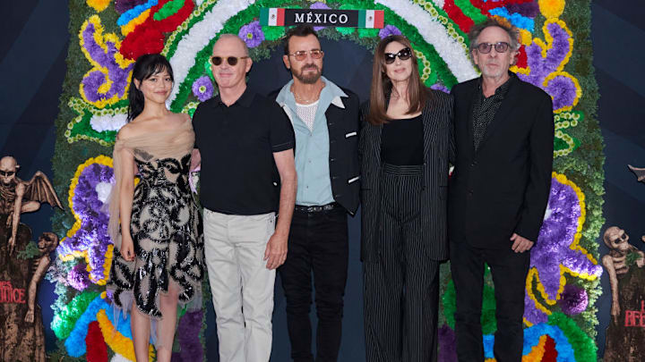 Justin Theroux, Michael Keaton, Mónica Bellucci, Tim Burton, Jenna Ortega