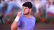 Carlos Alcaraz at the Italian Open on May 16, 2025.