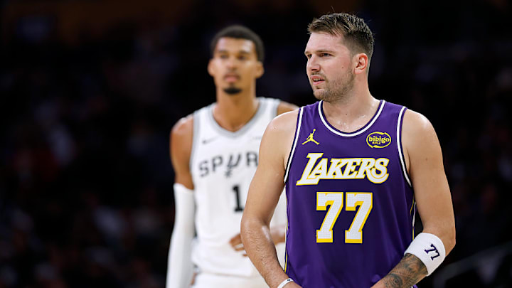Luka Doncic, de los Lakers, y Victor Wembanyama, de los Spurs. Luka Doncic, de los Lakers, y Victor Wembanyama, de los Spurs.