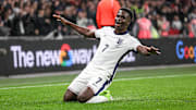Bukayo Saka was on the scoresheet at Wembley.