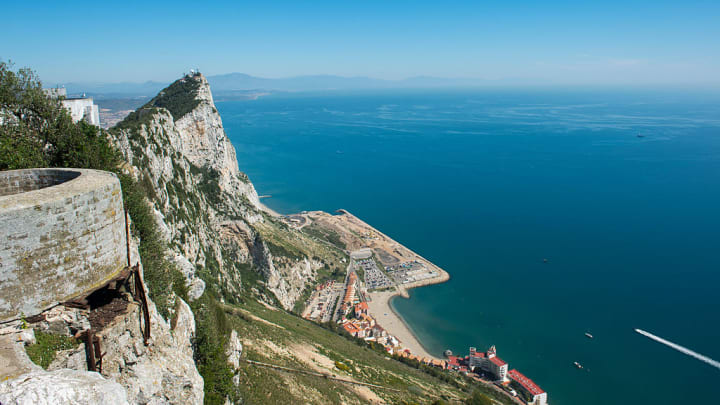 View of the rock and Mediterranean Sea from the observation...