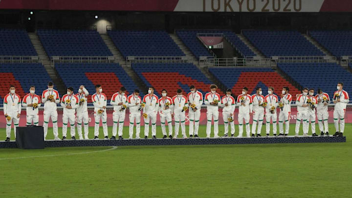 FOOTBALL-OLY-2020-2021-TOKYO-PODIUM