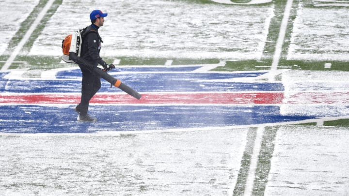 The snow levels at Highmark Stadium make it unrecognizable. The snow levels at Highmark Stadium make it unrecognizable.