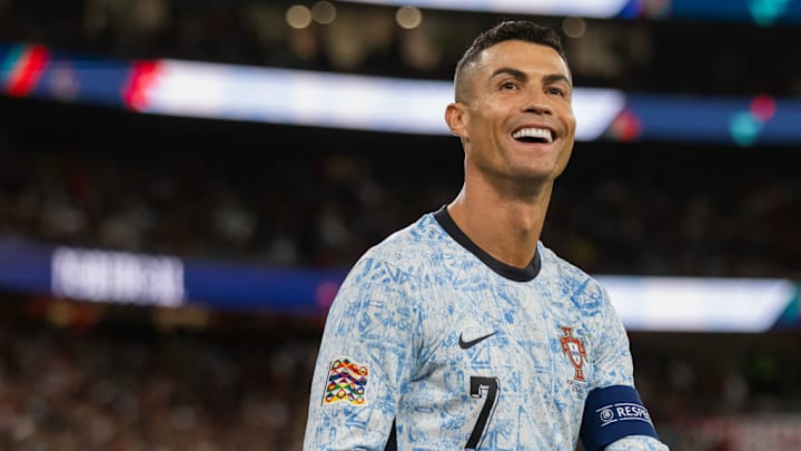 Cristiano Ronaldo of Portugal seen during the UEFA Nations...