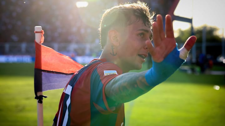 Elian Irala of San Lorenzo seen during the match between San...