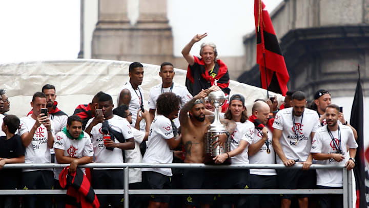 Jorge Jesus, Gabriel Barbosa, Filipe Luis