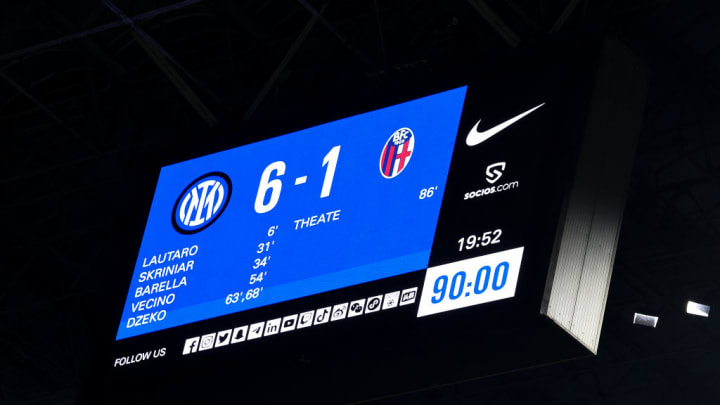A scoreboard shows the final result at the end of the Serie...