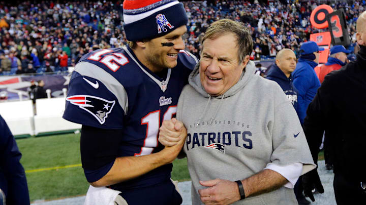 New England Patriots head coach Bill Belichick praised Tom Brady for his 100K passing yards milestone. New England Patriots head coach Bill Belichick praised Tom Brady for his 100K passing yards milestone.