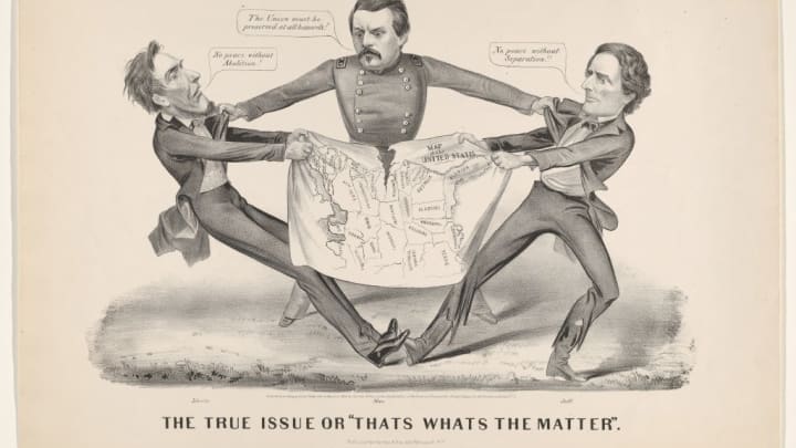 Abraham Lincoln, Jefferson Davis, George Brinton McClellan