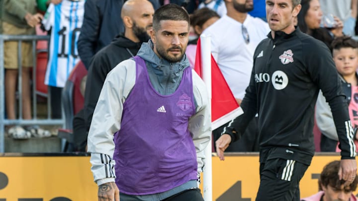 Lorenzo Insigne #24 seen in action during the MLS game...