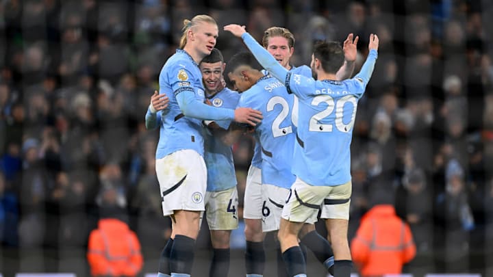Erling Haaland, Savinho, Kevin De Bruyne, Bernardo Silva, Phil Foden