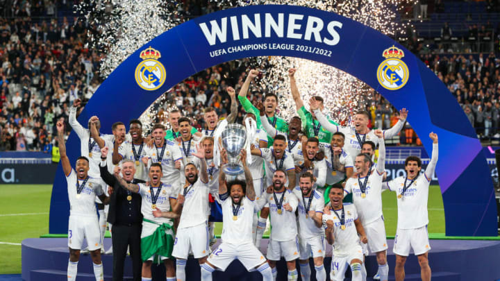 Marcelo, Thibaut Courtois, Daniel Carvajal, Eder Militao, David Alaba, Toni Kroos, Karim Benzema, Luka Modric, Federico Valverde, Vinicius Junior, Ferland Mendy, Andriy Lunin, Nacho Fernandez, Eden Hazard, Marco Asensio, Lucas Vazquez, Gareth Bale, Dani Ceballos, Rodrygo, Isco, Mariano, Eduardo Camavinga, Carlo Ancelotti